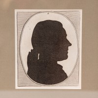 Portret sylwetowy mężczyzny. XVIII w., Rycina.